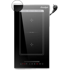  Indukciós főzőlap, két főzőzóna, érintésvezérlés, fekete, EU főzőlap