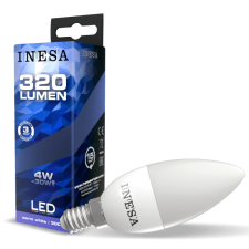 INESA LED FÉNYFORRÁS GYERTYA E14 4W 320LM 3000K izzó