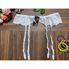 Inez fehér csipke harisnyatartó fűző, harisnyatartó