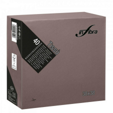 Infibra Infibra Szalvéta 38x38cm csokoládé barna 2 réteg 40 lap/csomag papírárú, csomagoló és tárolóeszköz