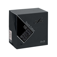 Infibra Szalvéta 25x25cm fekete 2réteg 100lap/csomag asztalterítő és szalvéta