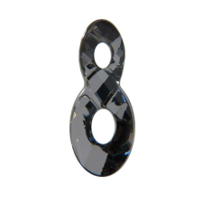 Infinity Pendant- Swarovski medál - Silver Night -18 mm medál