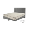 Infiniza Szállodai Springbox Ágy és Matrac szett - Kárpitozott Szürke Boxspring 160x200 cm