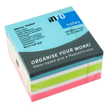 Info Notes Öntapadós jegyzettömb Info Notes Mix 75x75 mm 400 lapos színes-fehér post-it