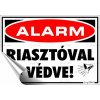 . Információs matrica, 11,6x16,6 cm,  Riasztóval védve