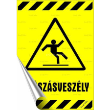 . Információs matrica, 25x17,5 cm, &quot;Csúszásveszély&quot; információs tábla, állvány