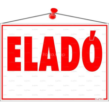 . Információs tábla, 35x25 cm, &quot;Eladó&quot; információs tábla, állvány