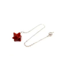 Inga merkaba Jáspis vörös 2x2cm medál