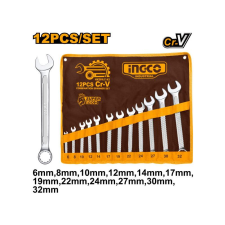 INGCO Csillag-villáskulcs készlet 8 részes 6-32 mm CrV villáskulcs
