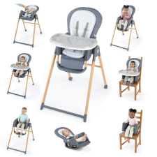 INGENUITY Etetőszék Deluxe 7in1 Proper Positioner™ Chambray 0hó+ 23 kg-ig etetőszék