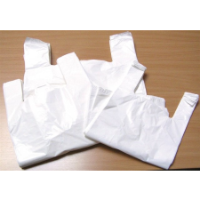 . Ingvállas tasak, fehér, 32x8x55 cm papírárú, csomagoló és tárolóeszköz
