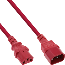 Inline 16505R tápkábel Vörös 0,5 M C13 csatlakozó C14 csatlakozó (16505R) kábel és adapter