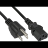 Inline 16655V tápkábel Fekete 5 M C13 csatlakozó NEMA 1-15P (16655V)