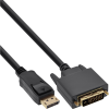Inline 17116 video átalakító kábel 0,5 M DVI-D DisplayPort Fekete (17116)