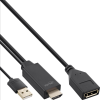 Inline 17168P video átalakító kábel 0,3 M HDMI A-típus (Standard) DisplayPort Fekete (17168P)