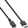 Inline 17555D HDMI kábel 0,5 M HDMI A-típus (Standard) HDMI D-típus (Micro) Fekete (17555D)