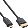 Inline 17933D1 HDMI kábel 0,3 M HDMI A-típus (Standard) HDMI D-típus (Micro) Fekete (17933D)