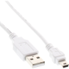 Inline 31810W USB kábel USB 2.0 1 M USB A Mini-USB B Fehér (31810W)