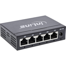 Inline 32305O Gigabit Ethernet (10/100/1000) Fekete hub és switch