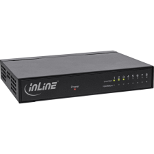 Inline 32308M Gigabit Ethernet (10/100/1000) Fekete hub és switch