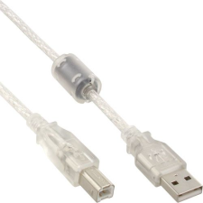 Inline 34518 USB kábel 2 M USB A USB B Átlátszó (34518) kábel és adapter