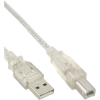 Inline 34550T USB kábel 10 M USB A USB B Átlátszó (34550H)