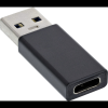Inline 35810 csatlakozó átlakító USB A male USB 3.1 C Fekete (35810)