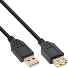 Inline 4043718125128 USB 2.0 5 M USB A Fekete kábel és adapter