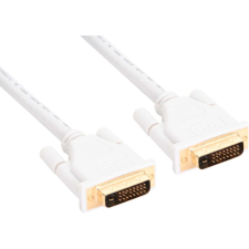 Inline 4043718143924 DVI kábel 5 M DVI-D Fehér (17775W) kábel és adapter