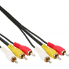 Inline 89605 kompozit videó kábel 5 M 3 x RCA Fekete (89605)