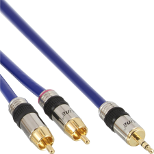 Inline 89929P audio kábel 0,5 M 3.5mm Kék (89929P) kábel és adapter