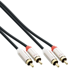 Inline 99261 audio kábel 1 M 2 x RCA Fekete (99261) kábel és adapter