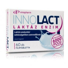 InnoPharm InnoLact Laktáz enzim 6000fccu  filmtabletta - 60db vitamin és táplálékkiegészítő