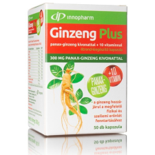 InnoPharm Innopharm Ginzeng Plus Panax Ginzeng kivonattal + 10 vitaminnal kapszula (50 db) vitamin és táplálékkiegészítő