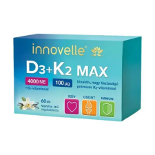 Innovelle D3+K2 Max 4000NE rágótabletta 60db vitamin és táplálékkiegészítő