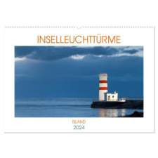  Inselleuchttürme Island (Wandkalender 2024 DIN A2 quer), CALVENDO Monatskalender – Anne-Barbara Bernhard naptár, kalendárium