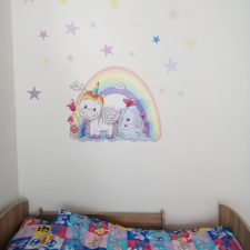 INSPIO Falmatrica - Az én egyszarvúm N.1 - egyszarvú 60x80cm +szöveg és csillagok (3615f) tapéta, díszléc és más dekoráció