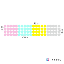 INSPIO Falmatricák gyerekeknek - Pasztellszínű pöttyök falra (9477f) tapéta, díszléc és más dekoráció