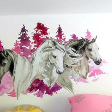 INSPIO Falmatricák lányoknak - Lovak N.2. 141cm (9387f) tapéta, díszléc és más dekoráció