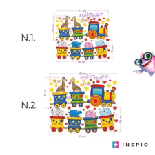INSPIO Gyerekszoba falmatrica - Happy train N.2 - 47 cm x 174 cm  (3478f) tapéta, díszléc és más dekoráció