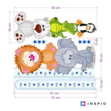 INSPIO Kék, állatos magasságmérő gyerekszobába (9098f) tapéta, díszléc és más dekoráció