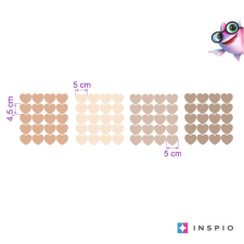 INSPIO Szivecskék semleges színekben - falmatricák (9540f) tapéta, díszléc és más dekoráció