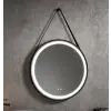 Inspiro Design Roa Smart, felakasztható kör alakú okostükör, keretvilágítással, fekete, 70x70 cm, LC-881B