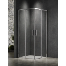 Inspiro Design Uno Angolare, szögletes zuhanykabin, 6 mm üveg, króm, 80x80x200 cm kád, zuhanykabin