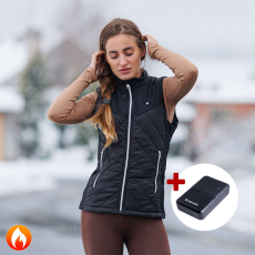 Insportline Női fűthető mellény inSPORTline WARMher 10 000 mAh powerbankkal fekete 3XL