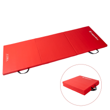Insportline Összehajtható gimnasztikai szőnyeg inSPORTline Trifold 180x60x5 cm piros tornaszőnyeg