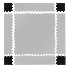 Insportline Puzzle fitness szőnyeg sarok összekötő elem Simple 4db fekete tornaszőnyeg
