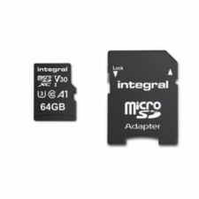Integral 64 GB-os nagy sebességű microSDHC/XC V30 UHS-I U3 memóriakártya memóriakártya