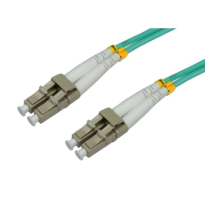 Intellinet 302747 optikai patch kábel 50/125 LC duplex 2m - Zöld/Szürke (302747) kábel és adapter