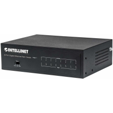 Intellinet 561204 hálózati kapcsoló Vezérelt Gigabit Ethernet (10/100/1000) Ethernet-áramellátás (PoE) támogatása Fekete (561204) hub és switch